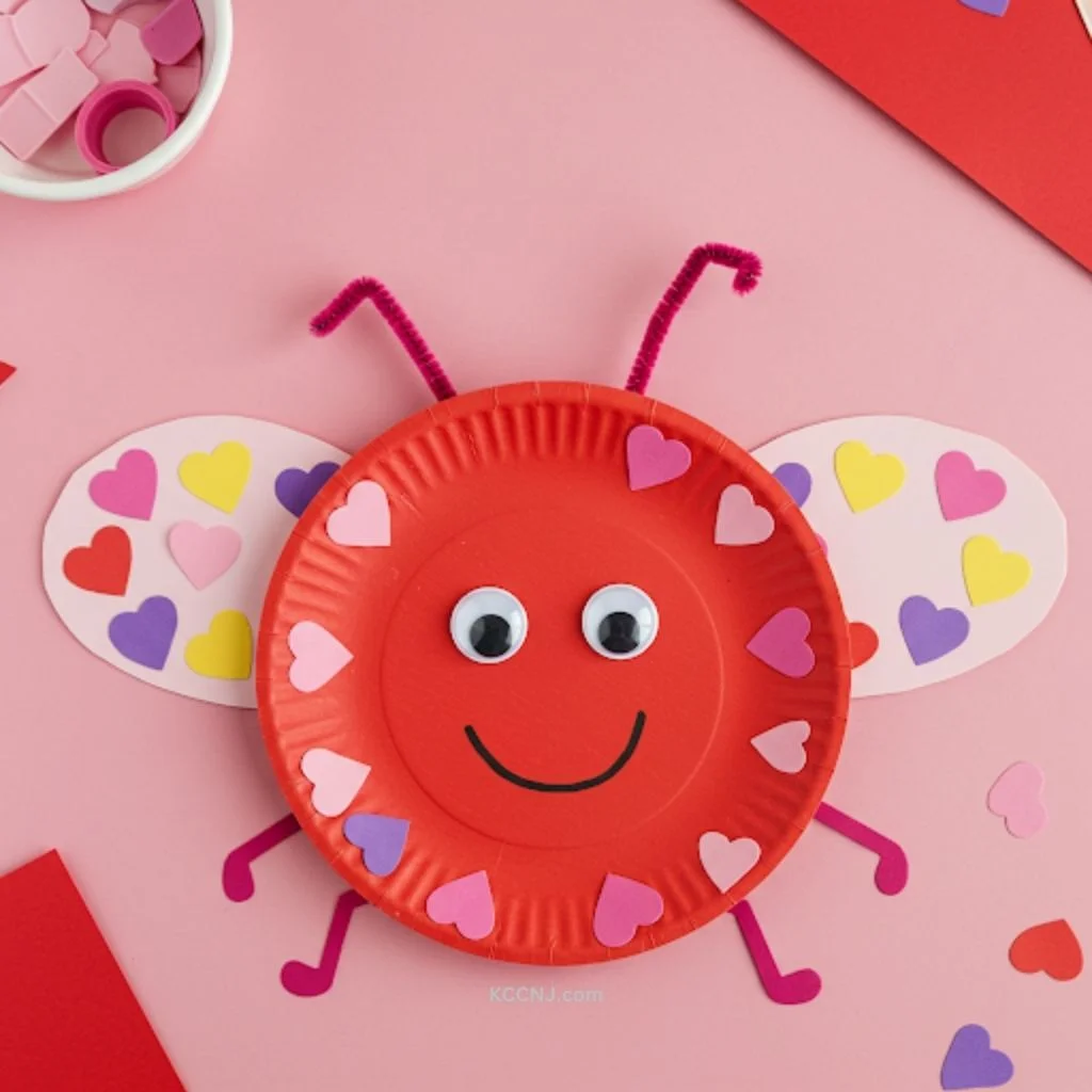 Paper Plate Love Bugs