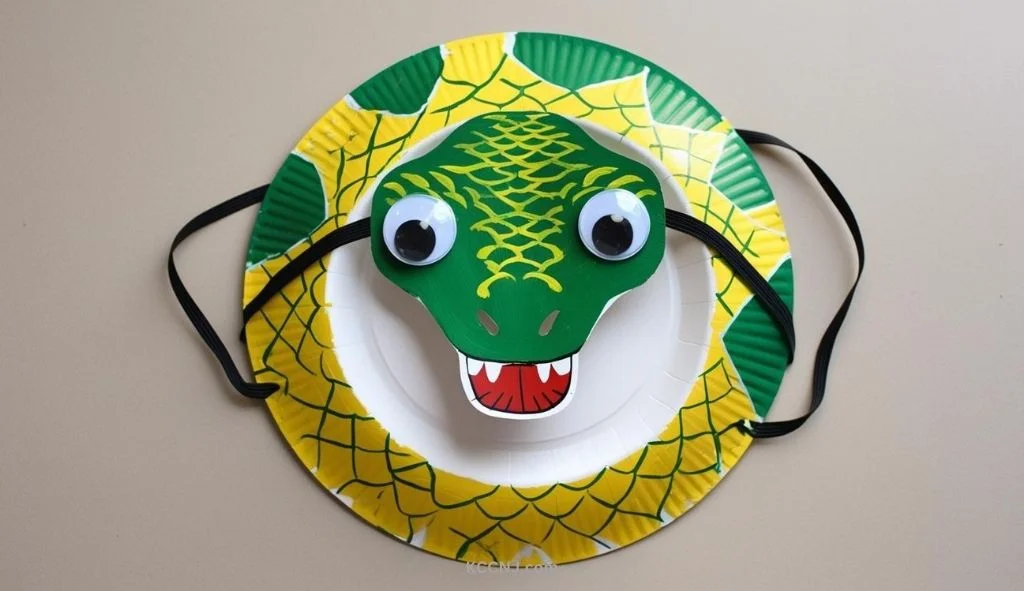 Paper Plate Snake Mask