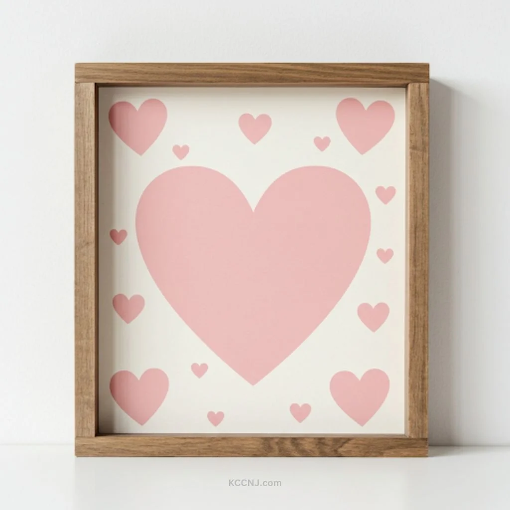 Pink Heart Framed Signs