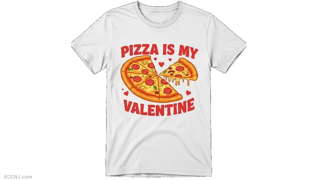 Pizza Is My Valentine food lover's tee