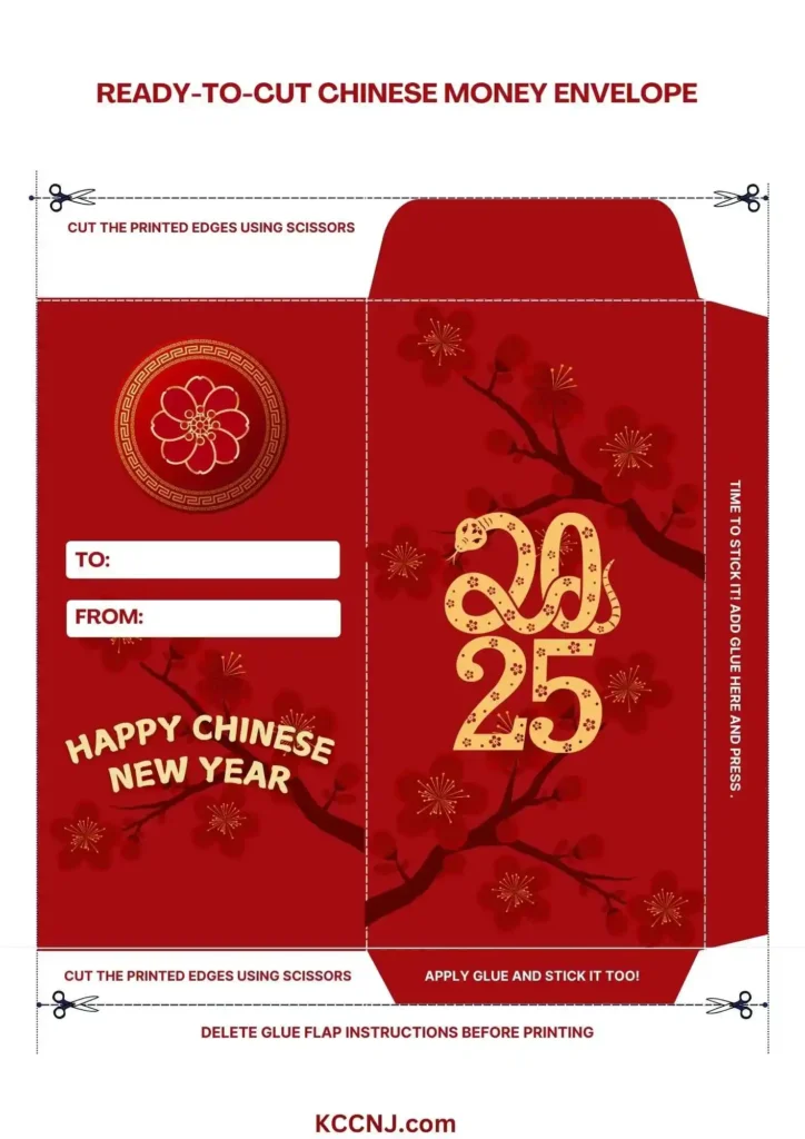 Red Envelope with Blossoming 2025