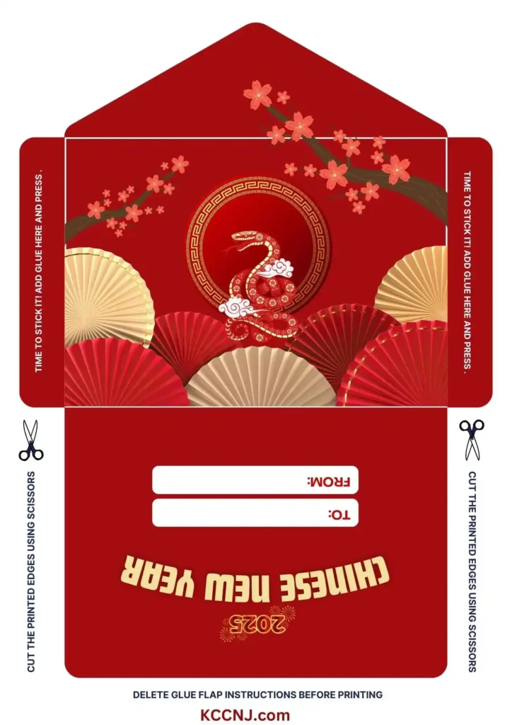 Red Envelope with Fanfare & Flipped Text