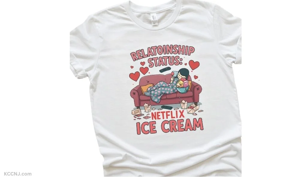 Relationship Status Netflix and Ice Cream humorous design