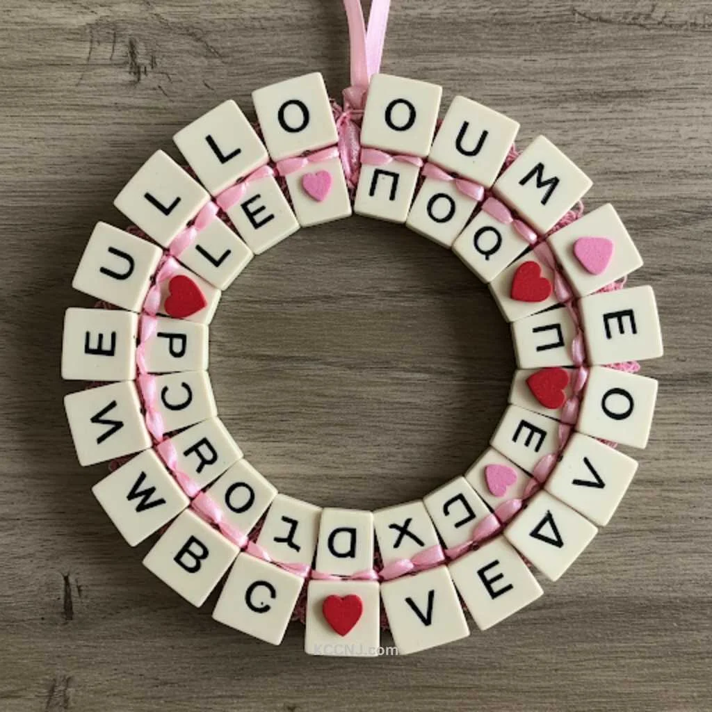 Scrabble Tile Wreath