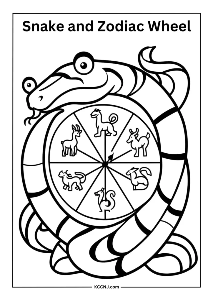 Snake and Zodiac Wheel