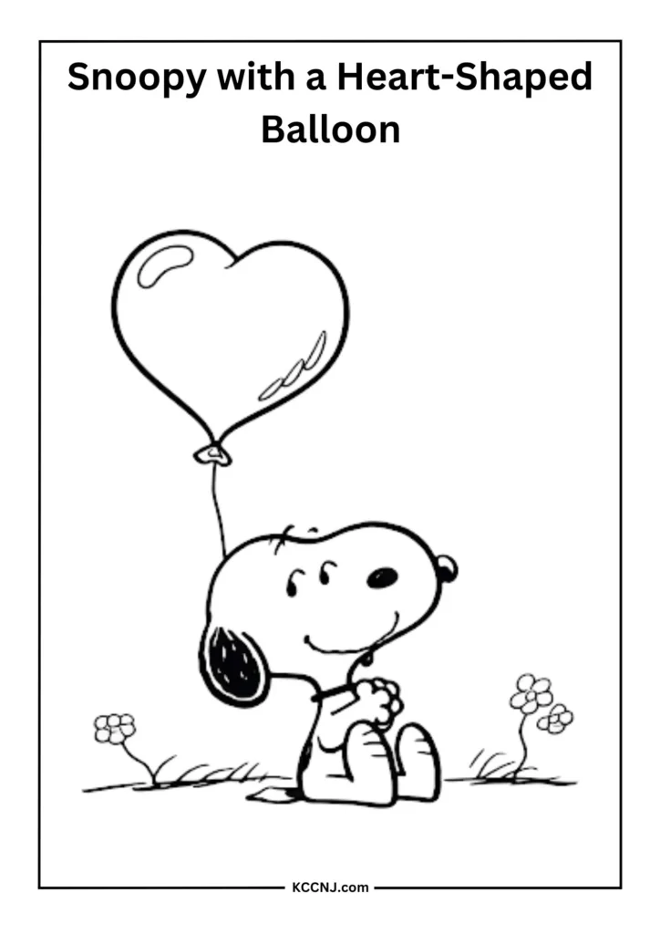 Snoopy with a Heart-Shaped Balloon