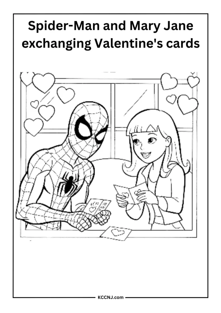 Spider-Man and Mary Jane Exchanging Valentine's Cards