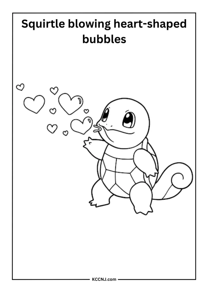 Squirtle Blowing Heart-shaped Bubbles