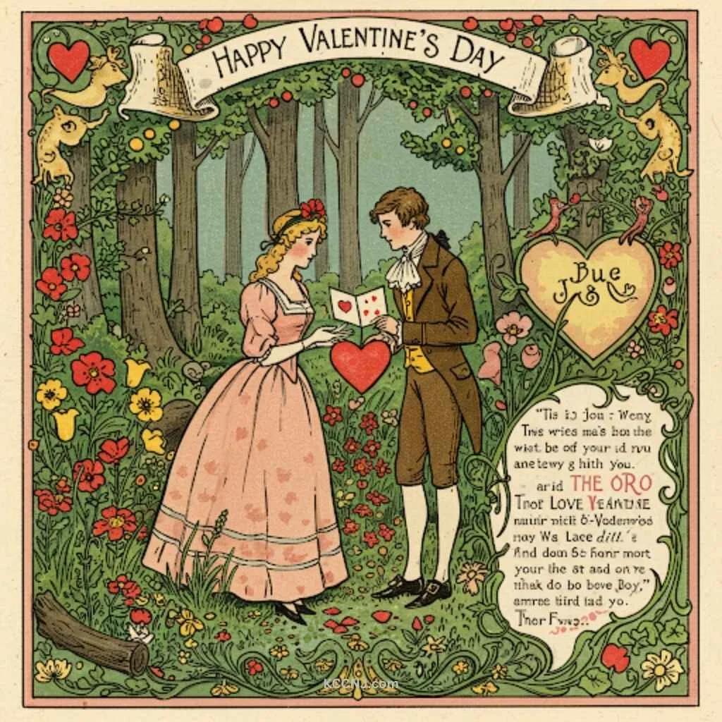 Storybook Page valentines card