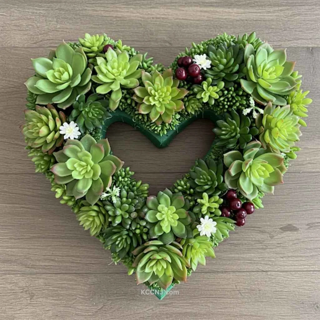 Succulent Heart Wreath