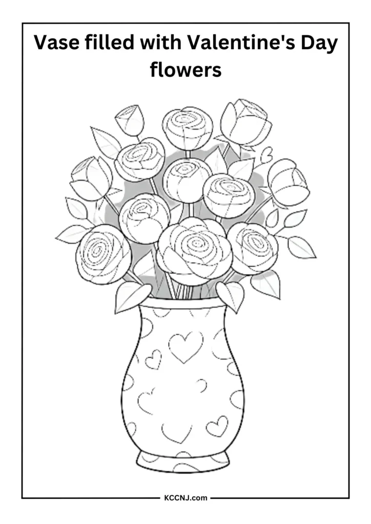 Vase Filled with Valentine's Day Flowers