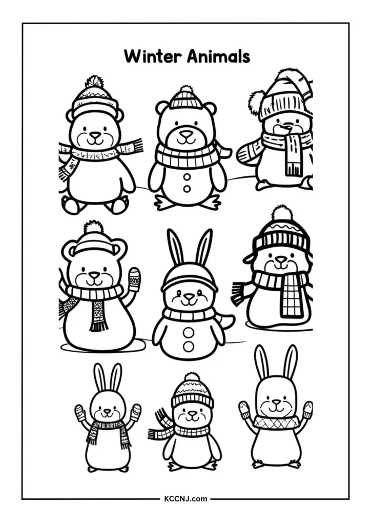 Winter Animals Coloring