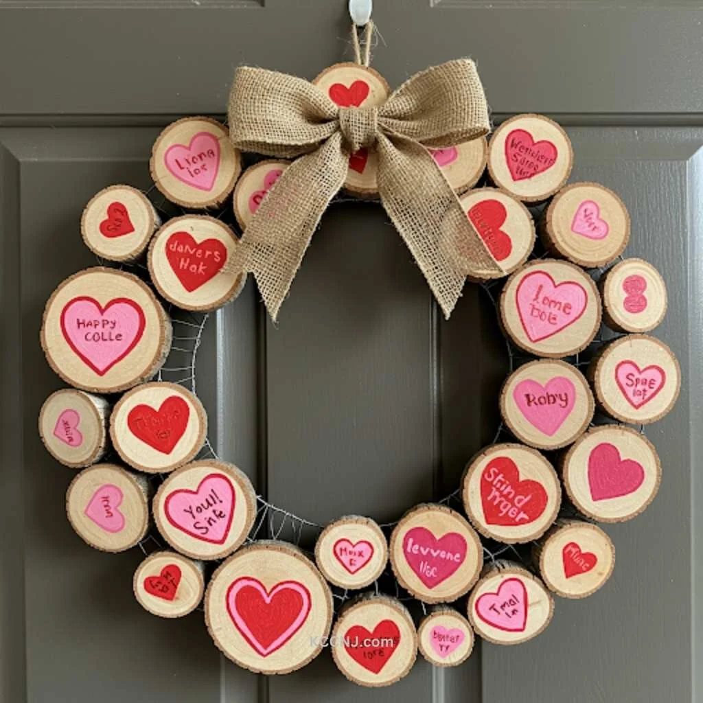 Wooden Slice Wreath