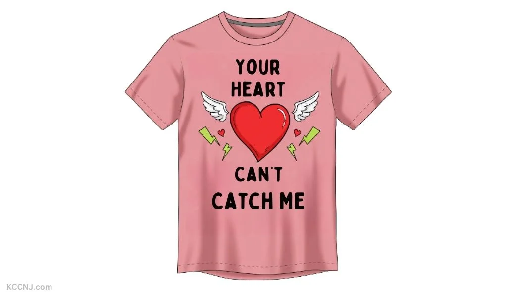 Your Heart Can't Catch Me playful design shirt