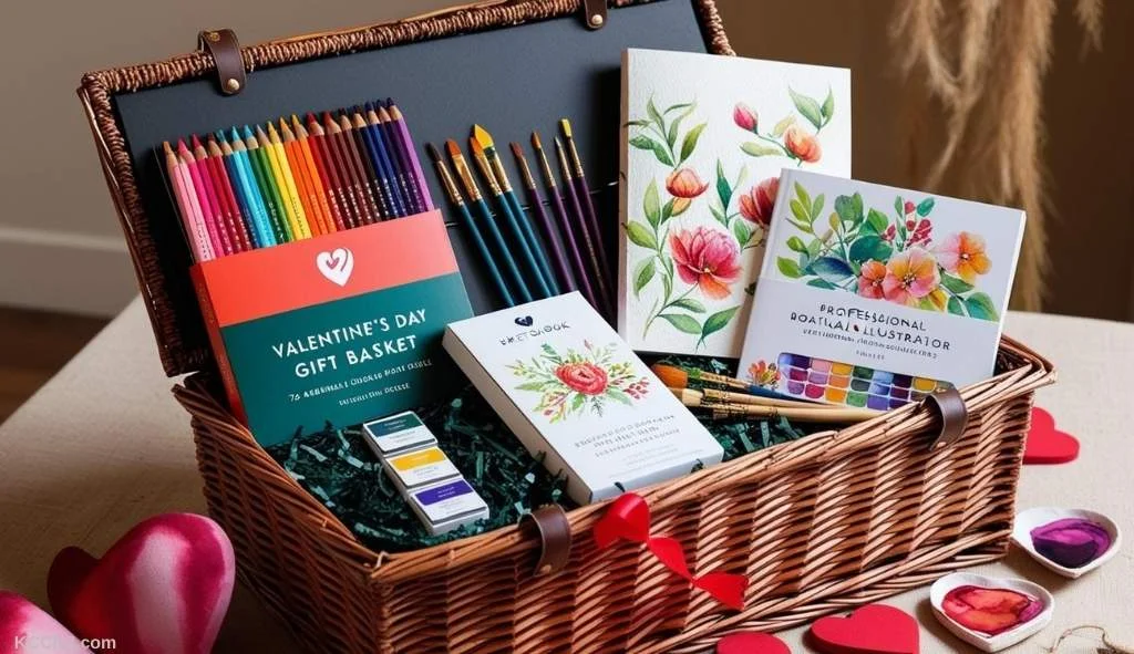 Art Supply Collection Valentine basket