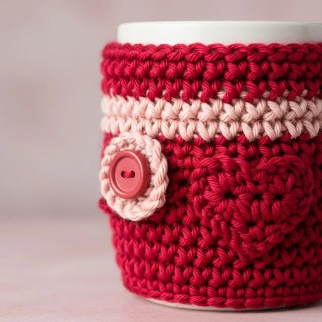 Cup Cozy with Heart Design