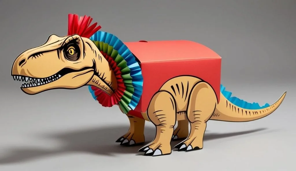 Dilophosaurus dinosaur valentine box