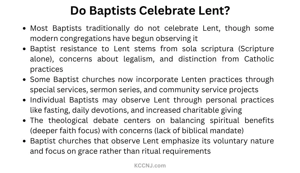 Do Baptists Celebrate Lent