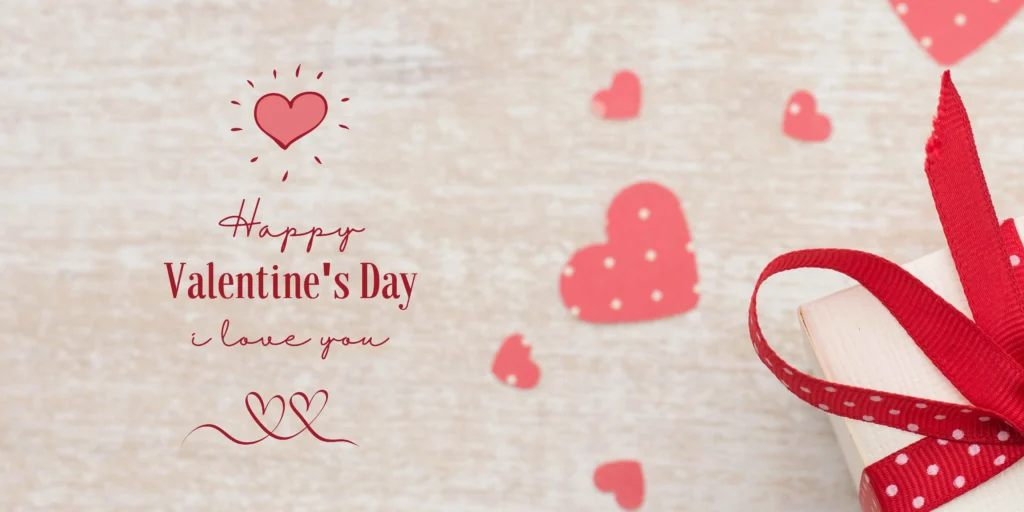 Elegant Ribbon Valentine's Banner