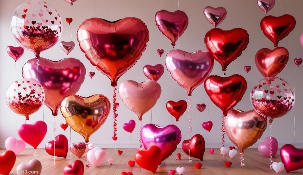 Floating Heart Balloons