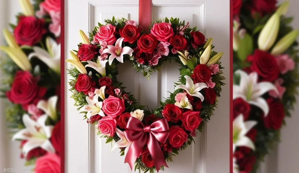 Floral Heart Wreath for door