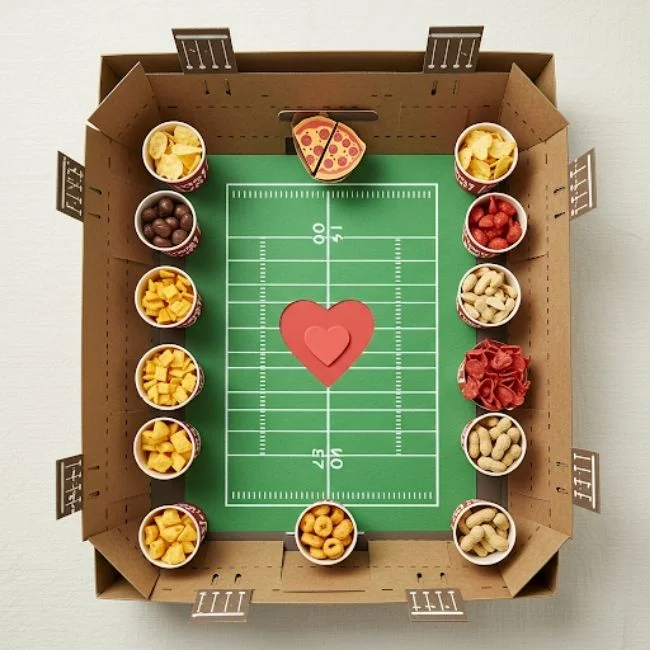 Football Stadium Snack Box Valentine Holder