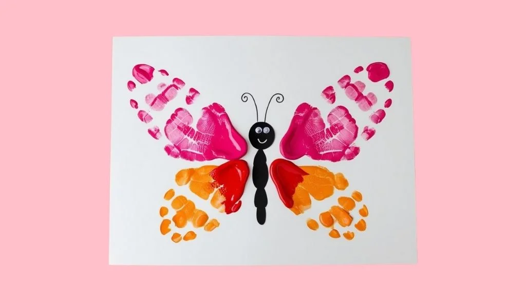 Footprint Butterfly Card