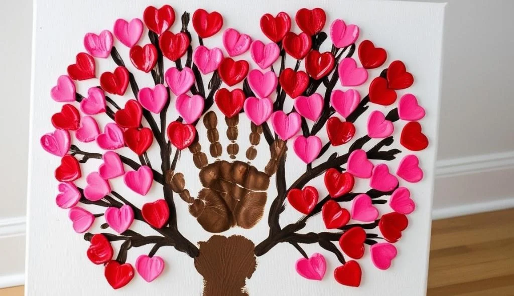 Handprint Heart Tree