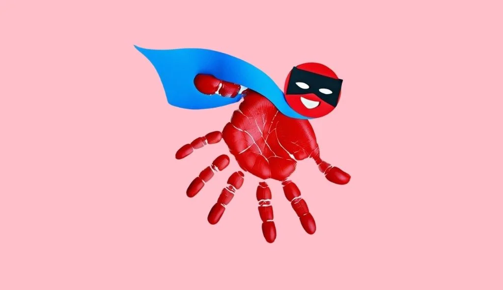 Handprint Superhero Valentine