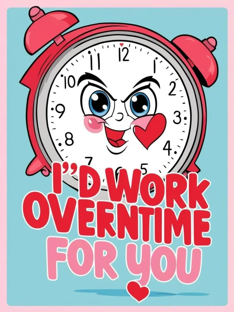 I'd work overtime for you_ featuring a clock