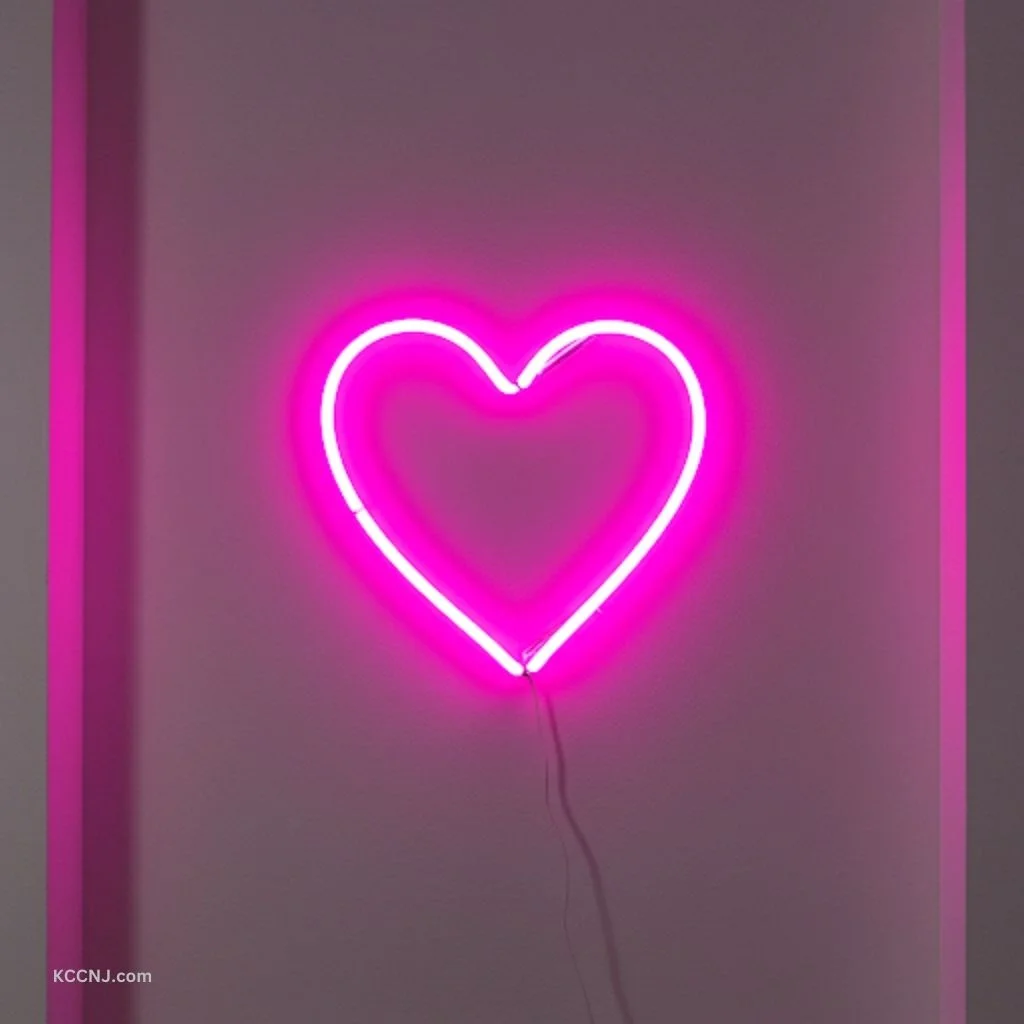 Neon Heart Sign backdrop