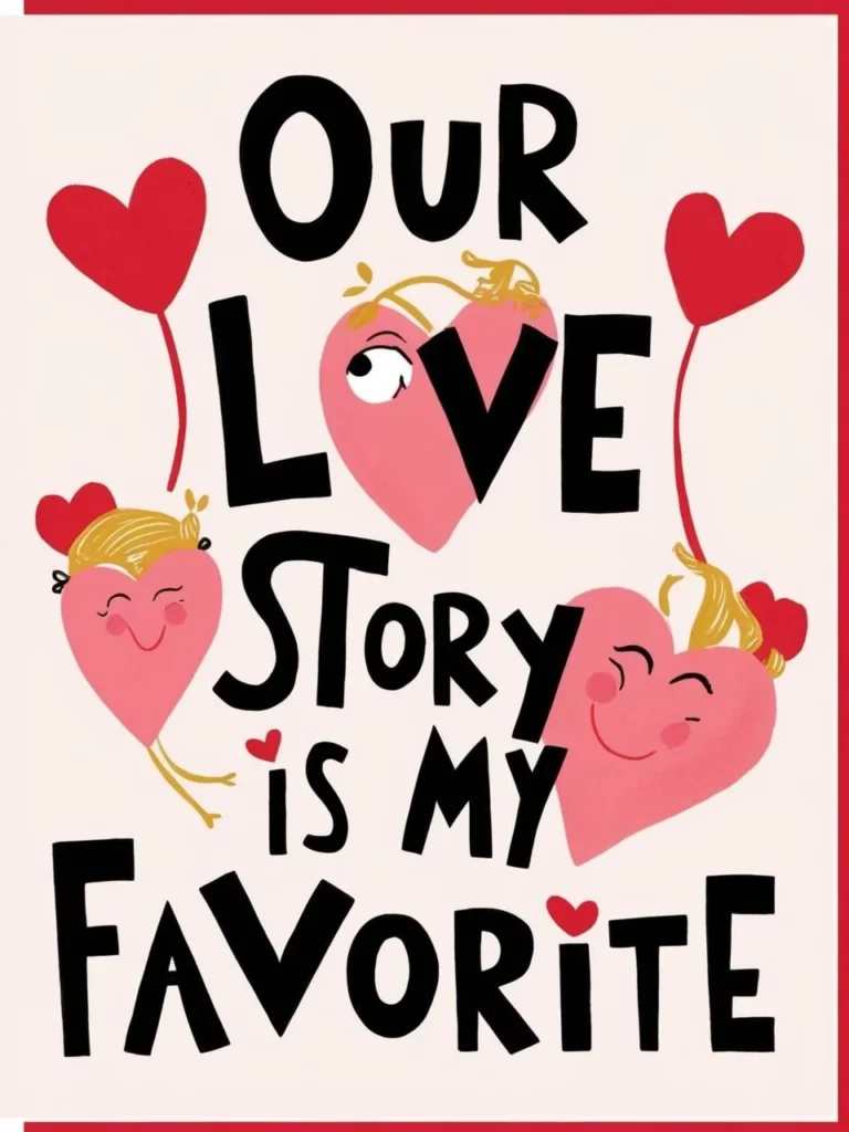 Our love story is my favorite_ featuring an open book