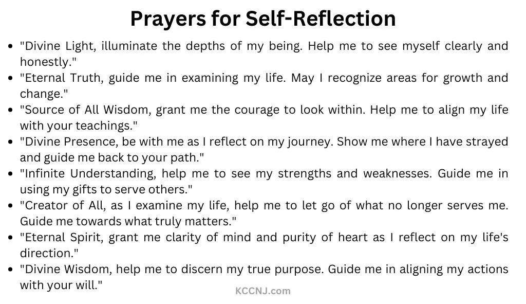 Prayers for Self-Reflection