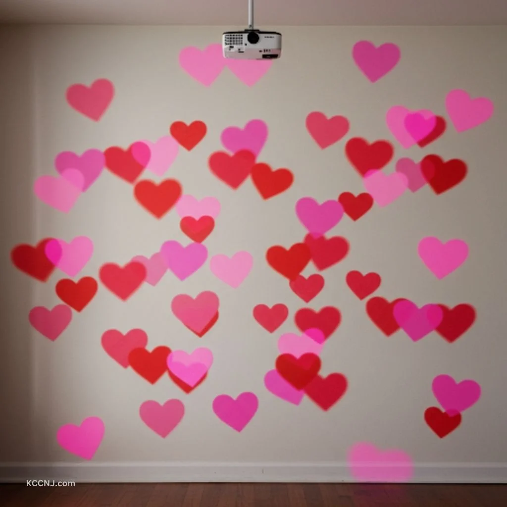 Projected Hearts Backdrop