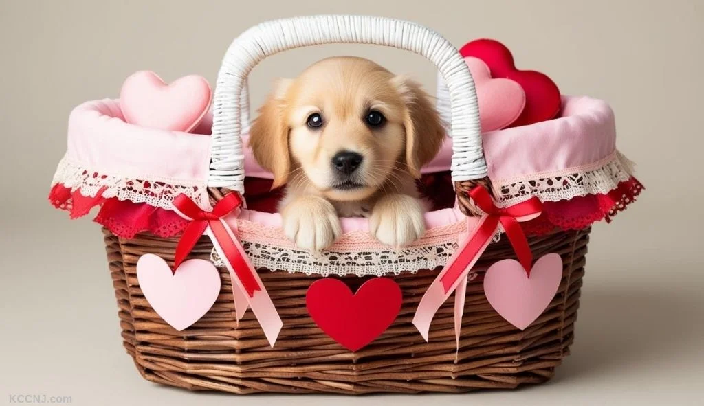 Puppy in a Basket