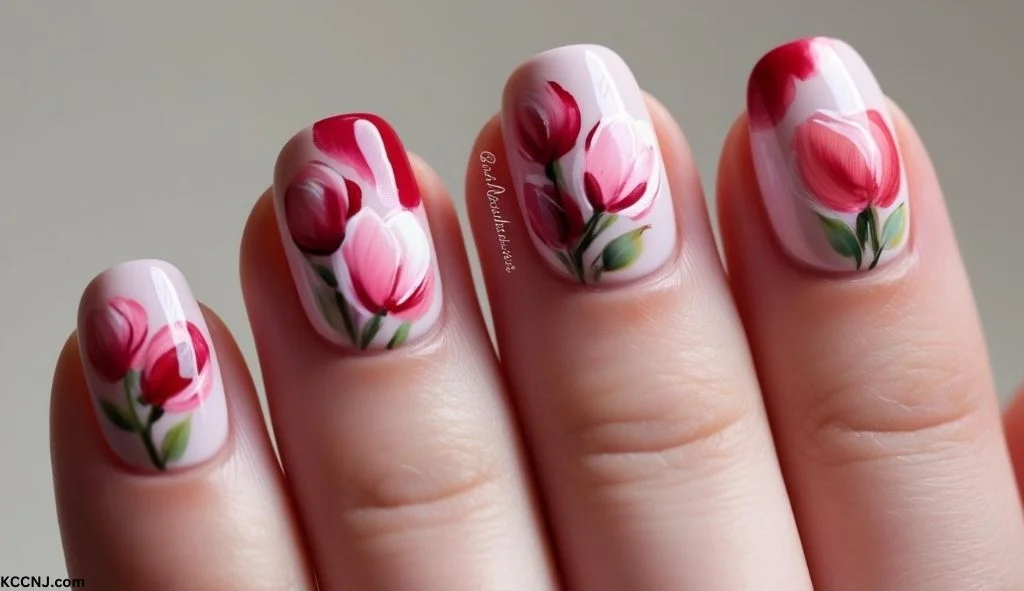 Rose Petal Nails