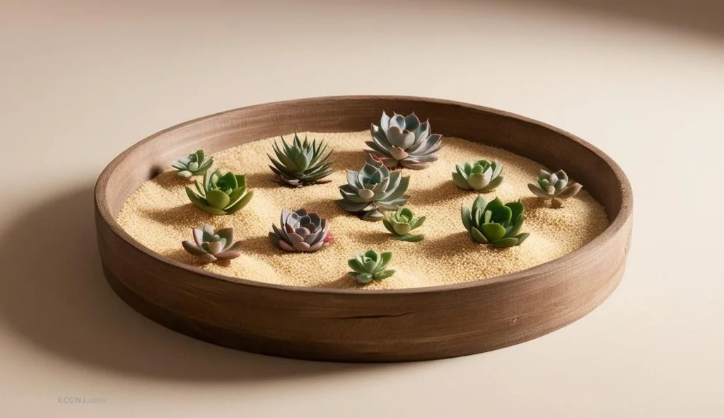 Sand and Succulent Display