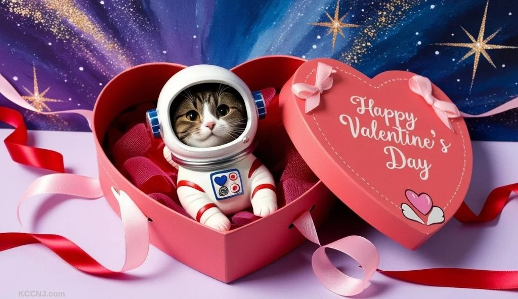 Space Cat Valentine Box