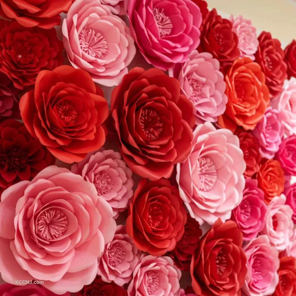 Tissue Paper Flower Wall