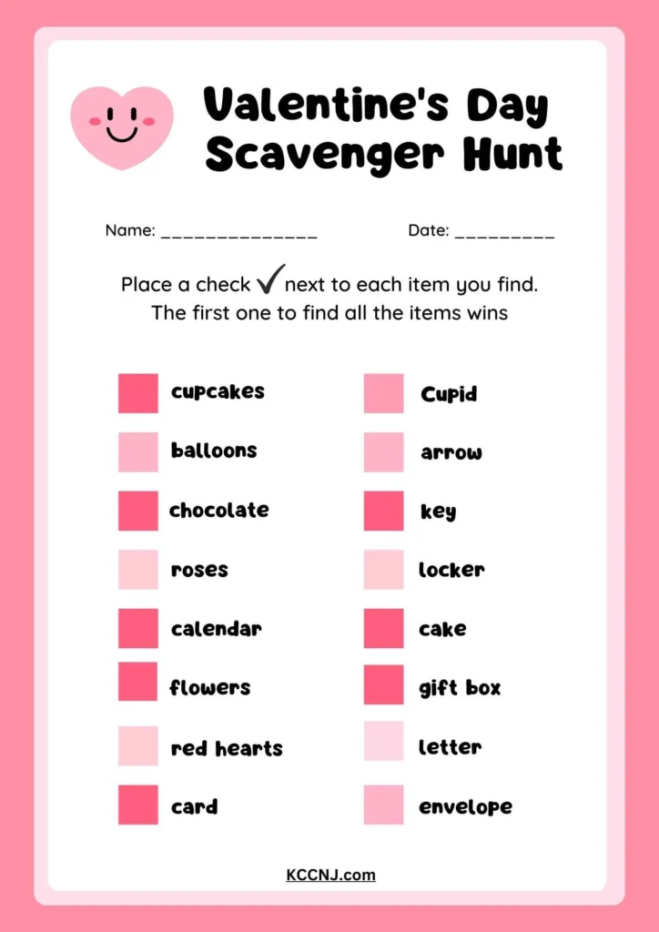 Valentine's Day Scavenger Hunt