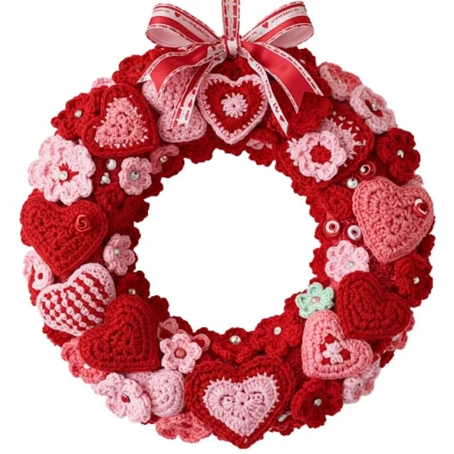 Valentine's Day Wreath Crochet