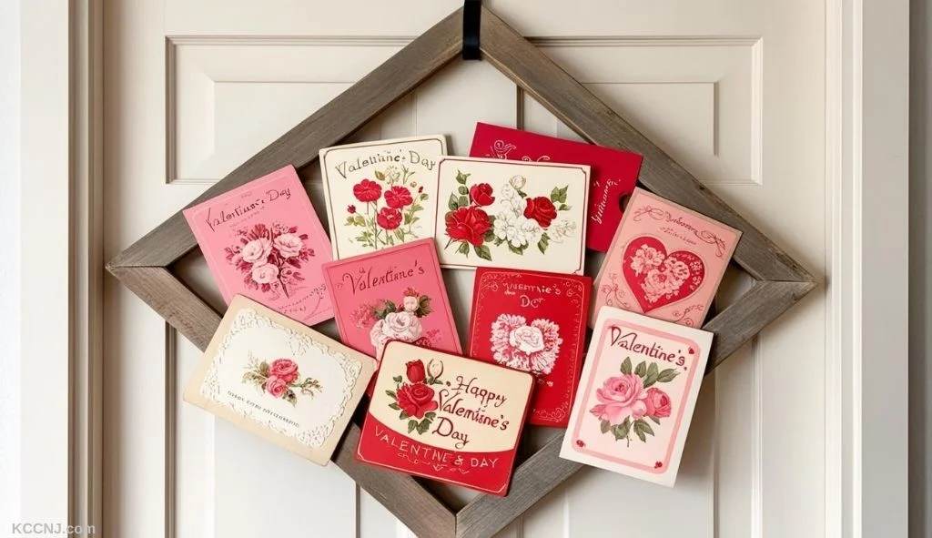 Vintage Valentine Card Display