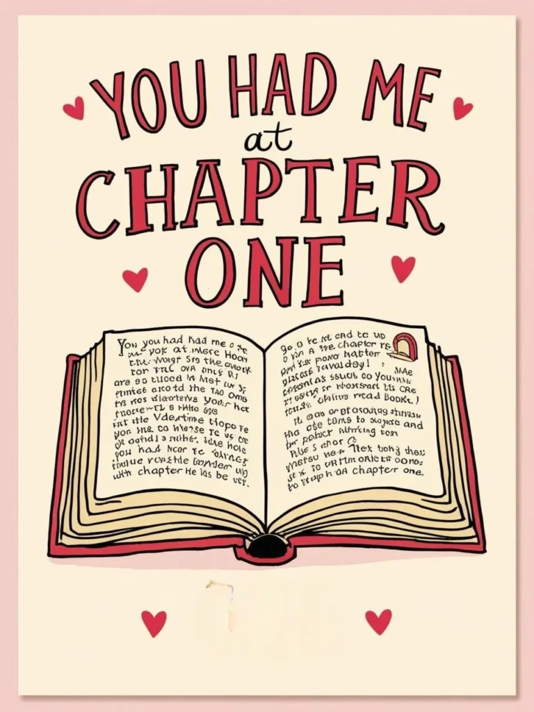 You had me at Chapter One_ with a book illustration