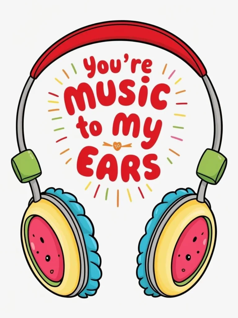 You're music to my ears_ with headphones design