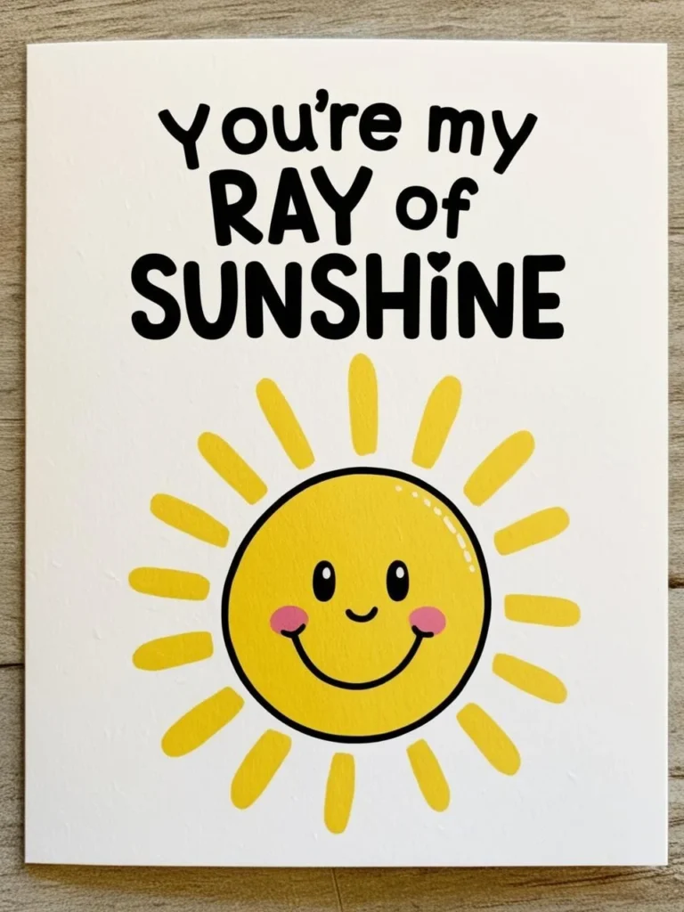 You're my ray of sunshine_ with a cheerful sun design