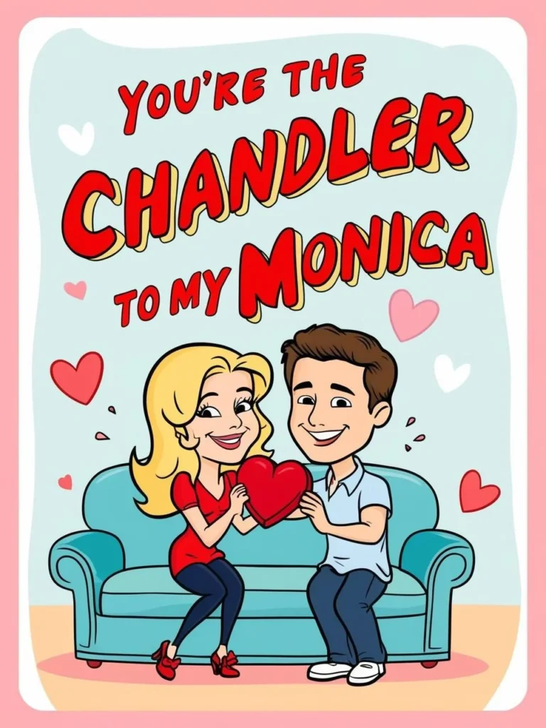 You're the Chandler to my Monica_ for Friends fans