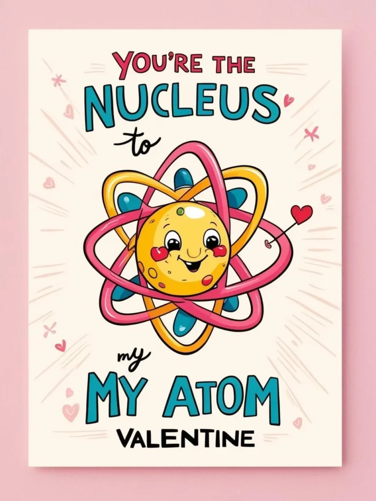 You're the nucleus to my atom_ with an atom illustration