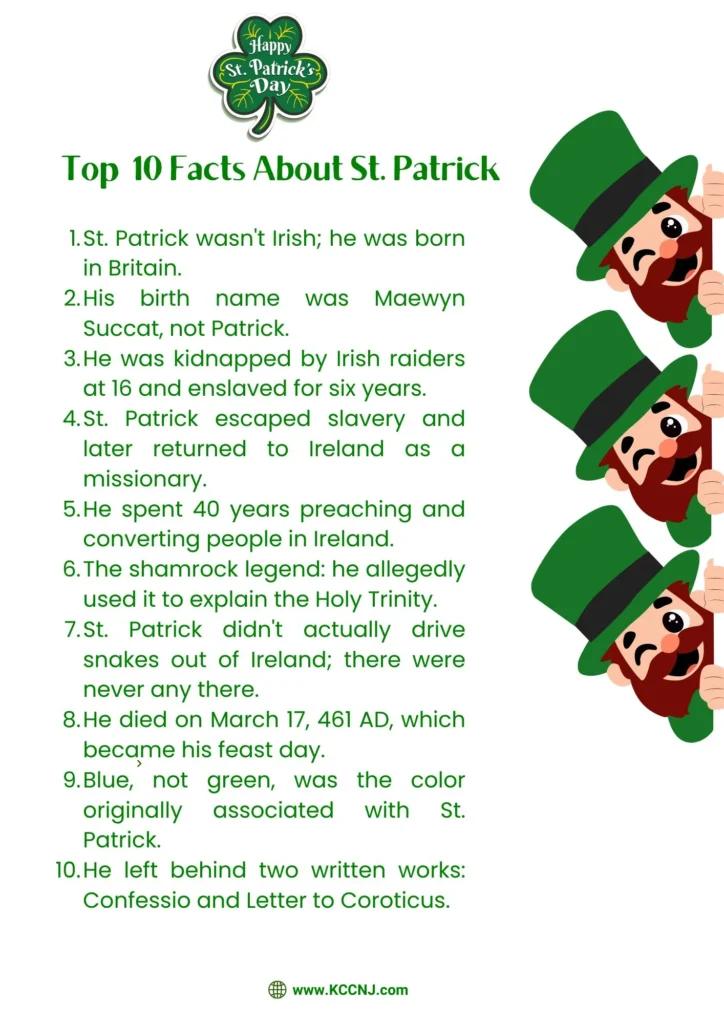 10 facts about St patrick