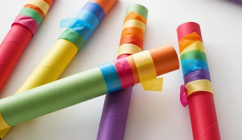 Cardboard Tube Rainbow Blowers