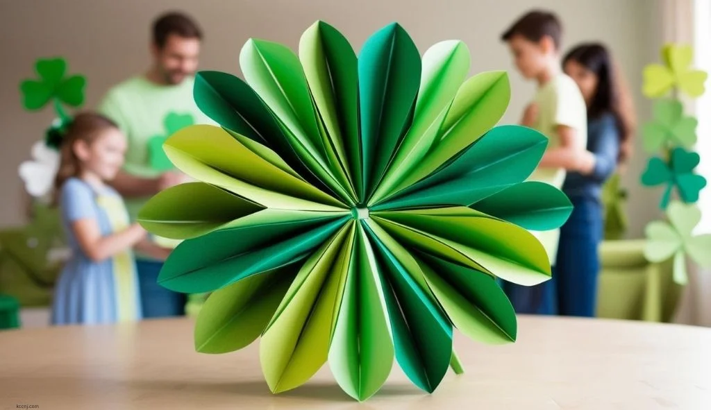 DIY Paper Shamrock Wreath